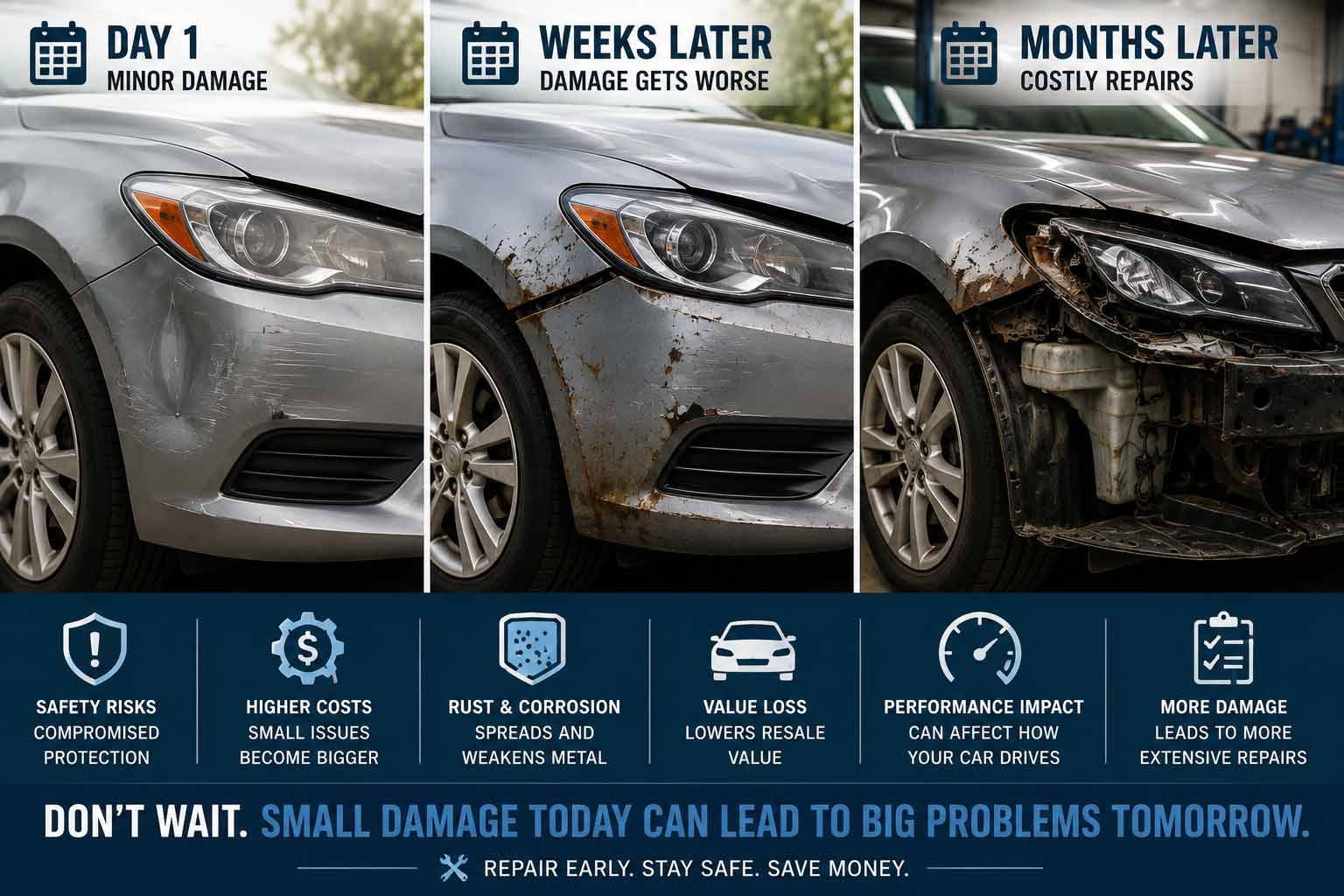 delaying collision repairs