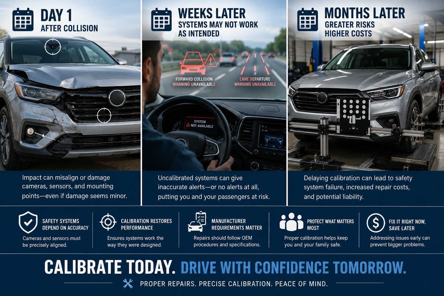 ADAS repairs after a collision